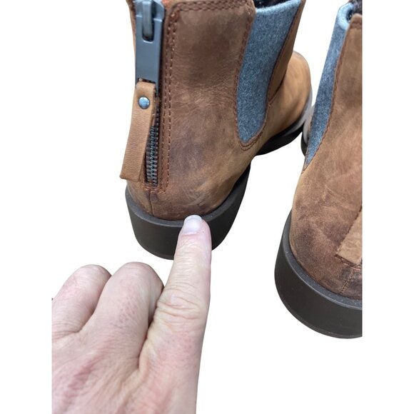 Sorel Womans brown leather ankle waterproof boots Sz 9.5 SKU 9615 - Picture 13 of 16